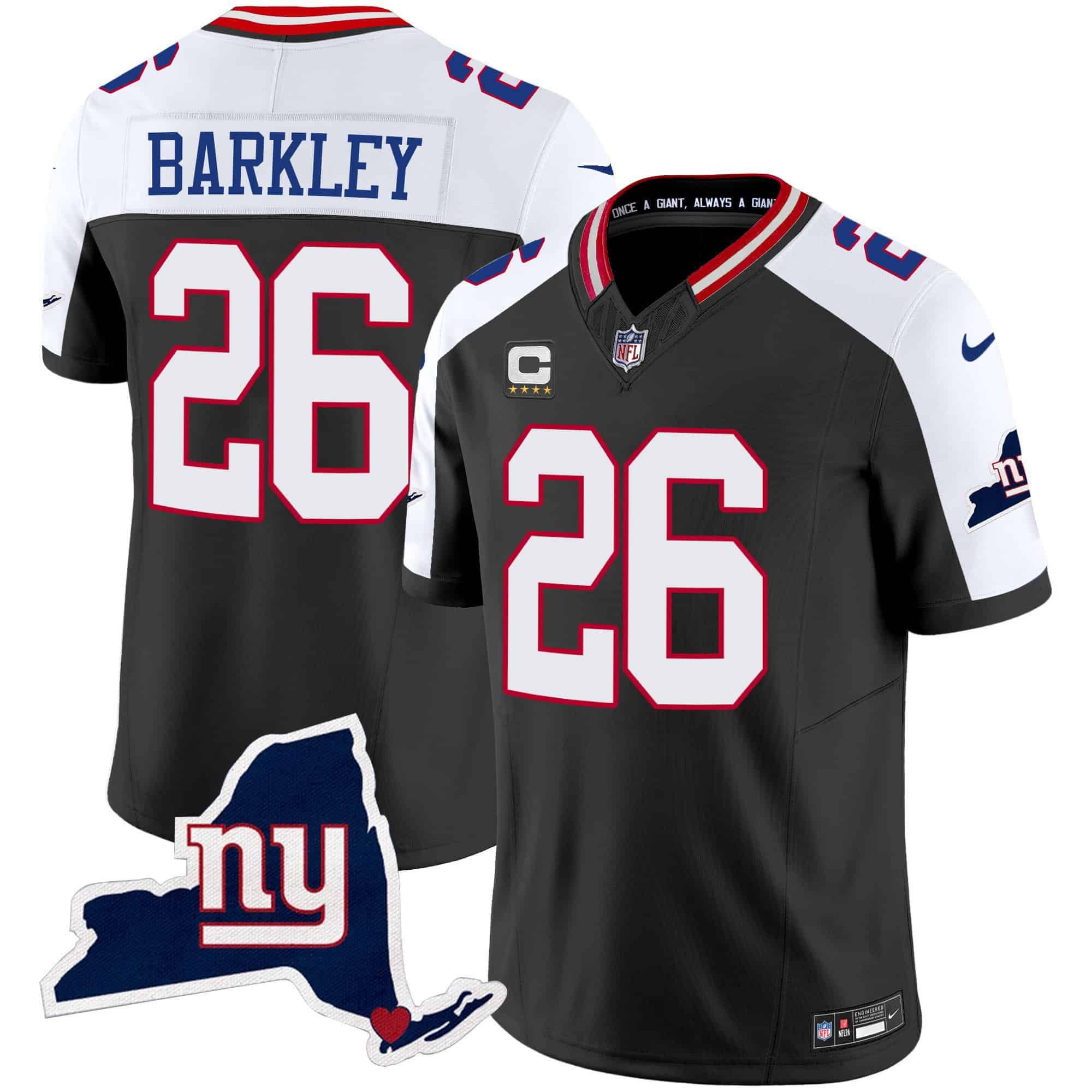 Men New York Giants #26 Barkley Black 2024 Nike Map Patch Limited NFL Jersey->indianapolis colts->NFL Jersey